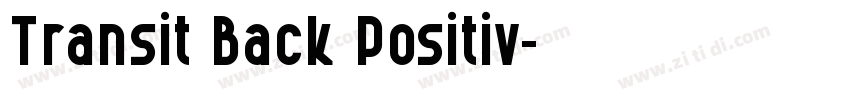 Transit Back Positiv字体转换